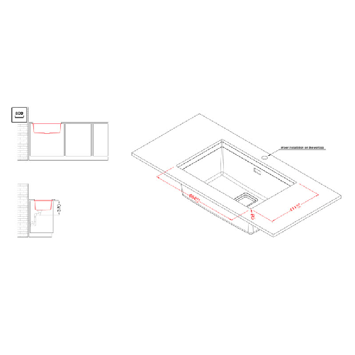 Elleci-Lavello-Incasso-1-vasca-69x438-Karisma-120-Sottotop-Granitek-Grigio-Tortora-LGK12043BSO