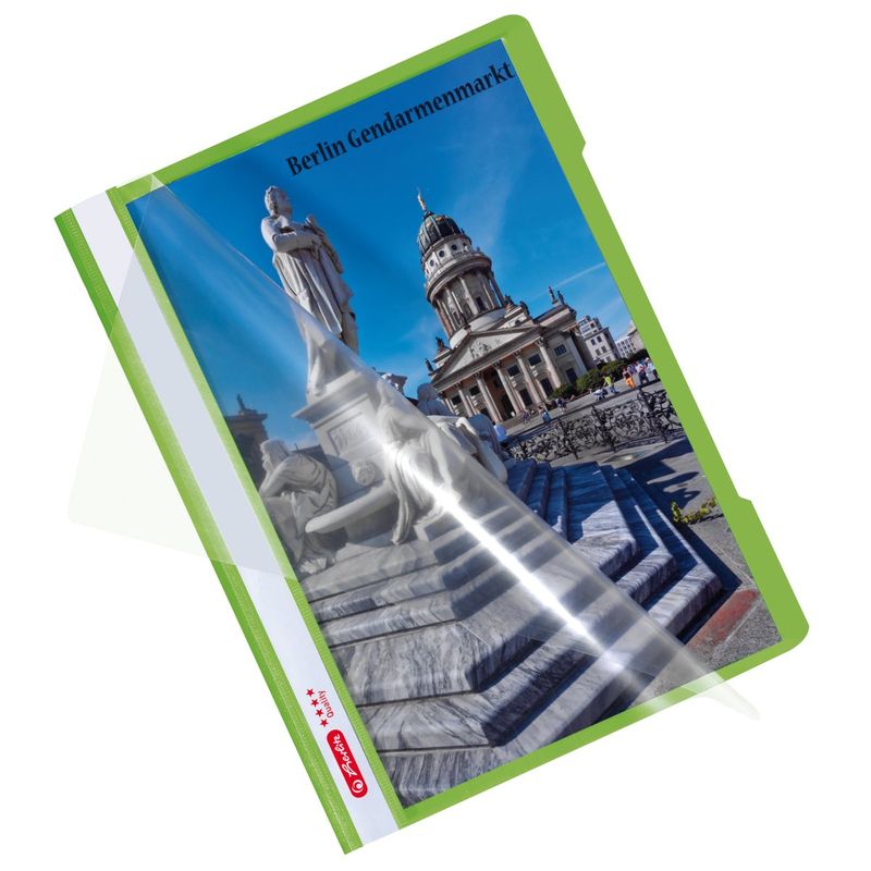 Cartella-a-fogli-mobili-Herlitz-qualitA A -DIN-A4-polipropilene--PP--verde-chiaro