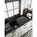 Quareco-Lavello-incasso-1-vasca-con-gocciolatoio-86x50-Prime-861-Granito-Grigio-QLP861GR