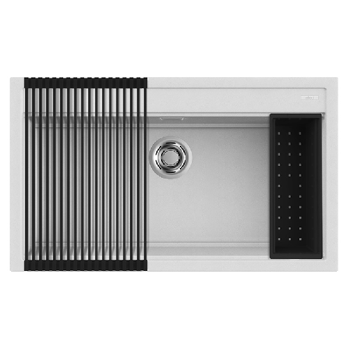 Elleci-Lavello-Incasso-1-vasca-86x51-Best-360-Bundle-Granitek-Bianco-LGB36068K2