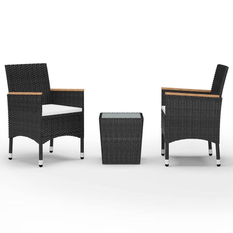 Set-da-Bistrot-per-Giardino-5pz-Polyrattan-Vetro-Temperato-Nero