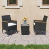Set-da-Bistrot-per-Giardino-5pz-Polyrattan-Vetro-Temperato-Nero