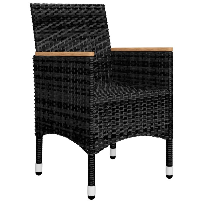 Set-da-Bistrot-per-Giardino-5pz-Polyrattan-Vetro-Temperato-Nero