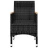 Set-da-Bistrot-per-Giardino-5pz-Polyrattan-Vetro-Temperato-Nero