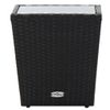 Set-da-Bistrot-per-Giardino-5pz-Polyrattan-Vetro-Temperato-Nero