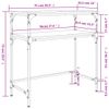 vidaXL-Tavolino-Consolle-Rovere-Fumo-75x355x75cm-in-Legno-Multistrato