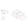 Elleci-Lavello-Incasso-Quadra-200-Keratek-Grigio-Light-Grey-LKQ20097