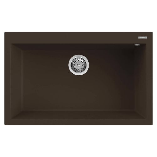Elleci-Lavello-Incasso-1-vasca-79x50-Quadra-130-Granitek-Espresso-Marrone-LGQ13078