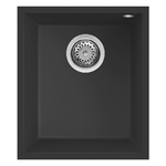 Elleci-Lavello-Incasso-1-vasca-38x44-Quadra-100-Sottotop-Granitek-Nero-LGQ10040BSO