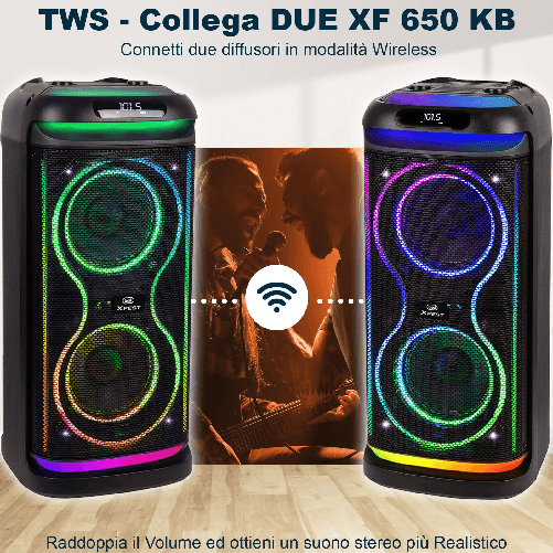 Trevi-XF-650-KB--Altoparlante-Wireless-100W-con-Karaoke-e-Luci-Multicolor