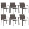 vidaXL-Sedie-da-Giardino-con-Cuscini-6pz-Marroni-56x59x84cm-Polyrattan