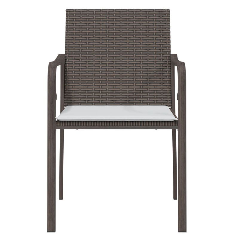 vidaXL-Sedie-da-Giardino-con-Cuscini-6pz-Marroni-56x59x84cm-Polyrattan
