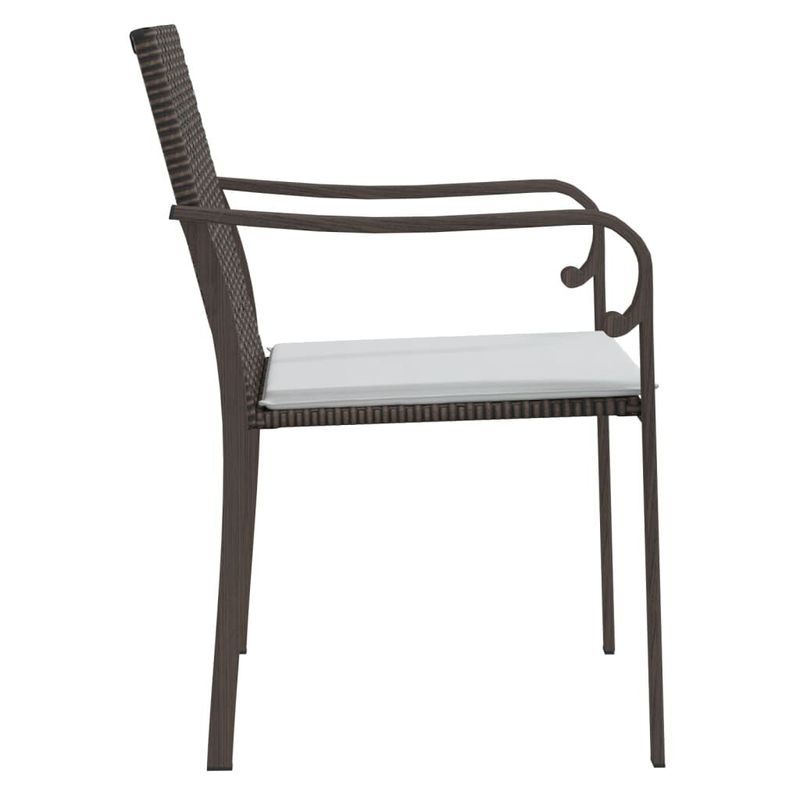 vidaXL-Sedie-da-Giardino-con-Cuscini-6pz-Marroni-56x59x84cm-Polyrattan