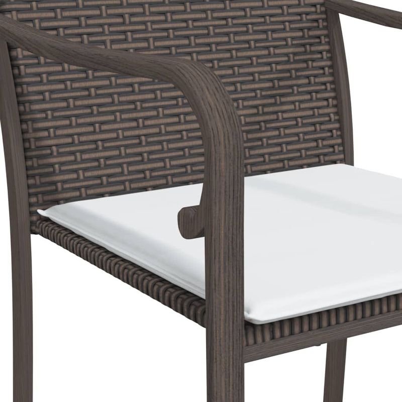 vidaXL-Sedie-da-Giardino-con-Cuscini-6pz-Marroni-56x59x84cm-Polyrattan