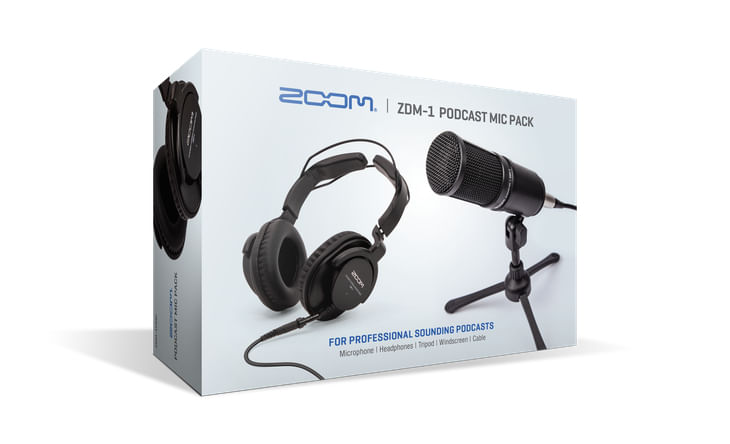 Zoom-ZDM-1PMP-Kit-Podcast-con-Microfono-Cavo-e-Cuffie-con-Treppiede