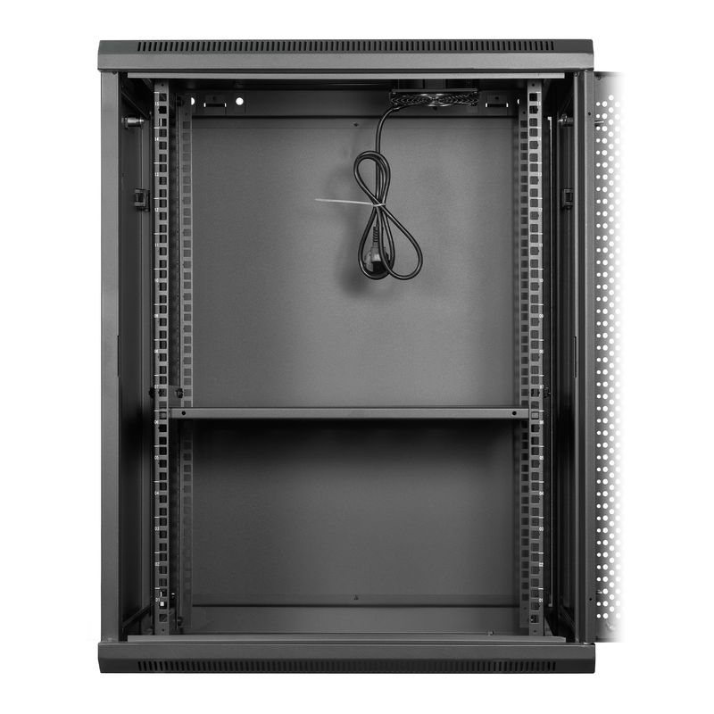 Aiten-Data-AI6615-Pensile-15U-profonditA A -600---Porta-in-vetro---Blocco-di-sicurezza---Include-vassoio-fisso-e-ventola-d