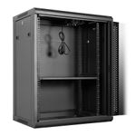 Aiten-Data-AI6615-Pensile-15U-profonditA A -600---Porta-in-vetro---Blocco-di-sicurezza---Include-vassoio-fisso-e-ventola-d