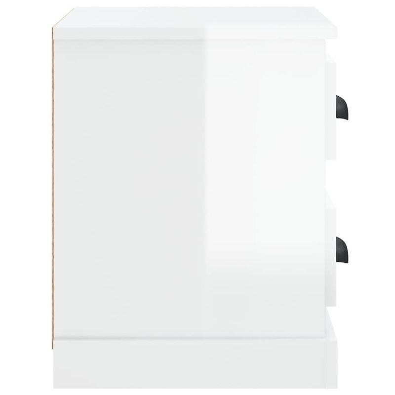 vidaXL-Comodino-Bianco-Lucido-60x355x45-cm