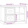 vidaXL-Comodino-Bianco-Lucido-60x355x45-cm