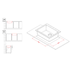 Elleci-Lavello-Incasso-1-vasca-61x50-Quadra-110-Granitek-Grigio-Aluminium-LMQ11079