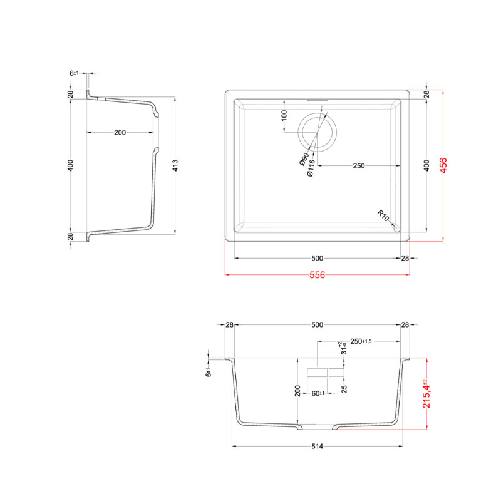 Elleci-Lavello-Incasso-1-vasca-556x456-Zen-105-Keratek-Nero-Black-Assoluto-LKZ10586