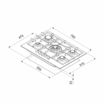 Elleci-Piani-cottura-da-incasso-Plano-Plus-75-5-fuochi-Granitek-68-Bianco-PGPP75168CS