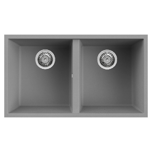 Elleci-Lavello-Incasso-2-vasche-76x435-Quadra-350-Sottotop-Granitek-Grigio-Cemento-LGQ35048BSO