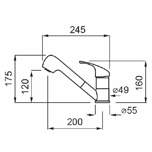 Elleci-Rubinetto-Miscelatore-Cucina-Venere-Antracite-MGKVEN59