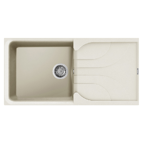 Elleci-Lavello-Incasso-1-vasca-100x50-Ego-480-Granitek-Bianco-Antico-LGE48062