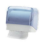 MAR PLAST Dispenser per asciugamani in rotolo/fogli - 30x19,5x25,1 cm - plastica - bianco/azzurro trasparente - Mar Plast