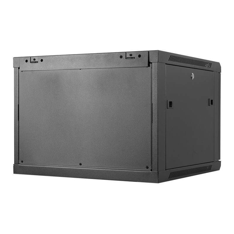 Aiten-Data-AI6409-Pensile-9U-profondita-450---Porta-in-vetro---Blocco-di-sicurezza---Include-vassoio-fisso-e-ventola-da-120-mm---Colore-nero