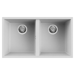 Elleci-Lavello-Incasso-2-vasche-76x435-Quadra-350-Sottotop-Granitek-Bianco-LGQ35068BSO