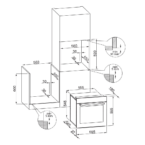 Elleci-Forni-da-incasso-Country-Granitek-Avena-FGCO60151NS