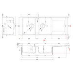 Elleci-Lavello-Incasso-2-vasche-116x50-Life-500-Granitek-Bianco-LG250068