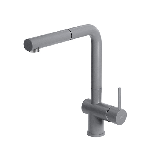 Elleci-Rubinetto-Miscelatore-Cucina-Stream-Plus-Granitek-Grigio-Cemento-MGKSTP48