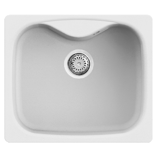 Elleci-Lavello-Incasso-1-vasca-58x50-Fox-200-Granitek-Bianco-LGF20068