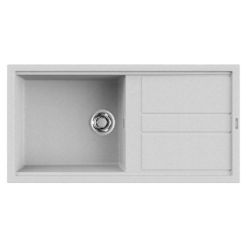 Elleci-Lavello-Incasso-1-vasca-100x51-Best-480-Granitek-Grigio-Aluminium-LMB48079