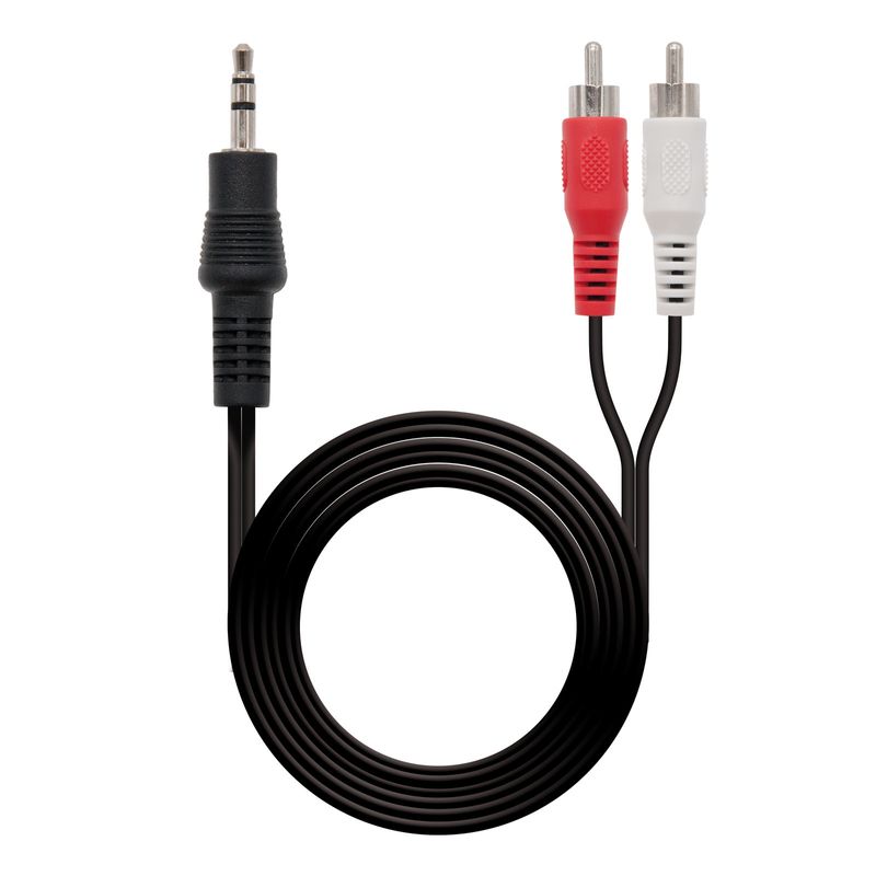 Nanocable-10.24.0303-cavo-audio-3-m-3.5mm-2-x-RCA-Nero