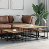 vidaXL-Tavolini-Impilabili-5-pz-Rovere-Sonoma-in-Legno-Multistrato