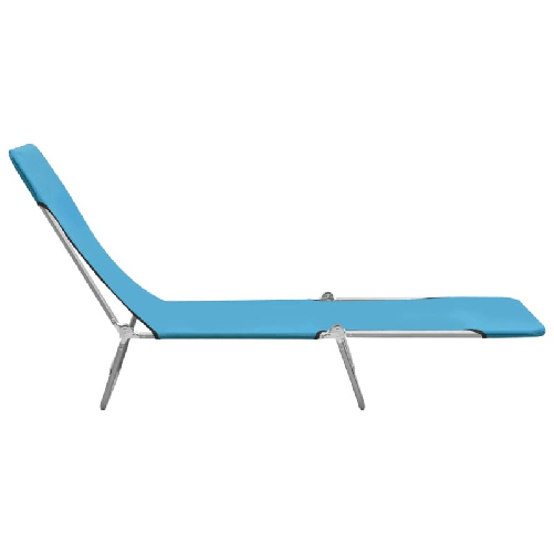 vidaXL-Lettini-Prendisole-Pieghevoli-2pz-in-Acciaio-e-Tessuto-Blu