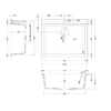 Elleci-Lavello-Incasso-1-vasca-61x50-Quadra-110-Granitek-Bianco-Antico-LGQ11062