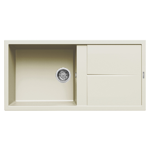 Elleci-Lavello-Incasso-1-vasca-100x50-Unico-480-Granitek-Bianco-Antico-LGU48062