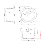 Elleci-Lavello-Tondo-da-incasso-Fox-ROUND-Granitek-Antracite-LGFROU59