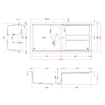 Elleci-Lavello-Incasso-1-vasca-100x51-Best-480-Keratek-Nero-Black-Assoluto-LKB48086