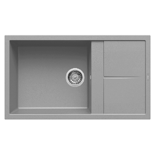 Elleci-Lavello-Incasso-1-vasca-86x50-Unico-410-Keratek-Grigio-Light-Grey-LKU41097