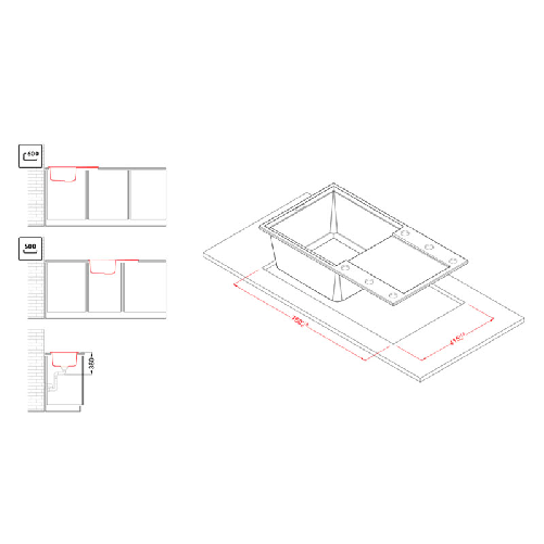 Elleci-Lavello-Incasso-1-vasca-78x435-Easy-290-Granitek-Grigio-Tortora-LGY29043