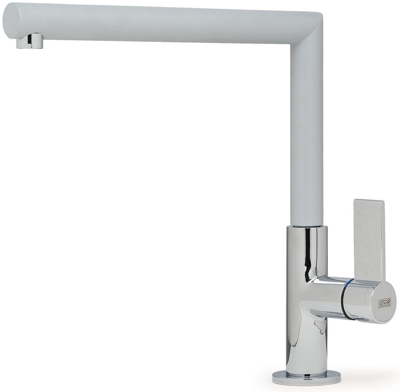 Elleci-Rubinetto-Miscelatore-Cucina-Ares-Granitek-Grigio-Aluminium-MMKARE79