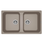 Elleci Lavello Incasso 2 vasche 86x50 Life 450 Granitek Grigio Tortora LG245043