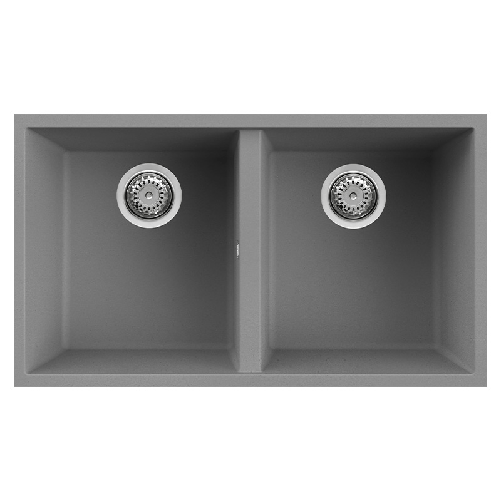 Elleci-Lavello-Incasso-2-vasche-76x435-Quadra-350-Sottotop-Granitek-Grigio-Titanium-LMQ35073BSO