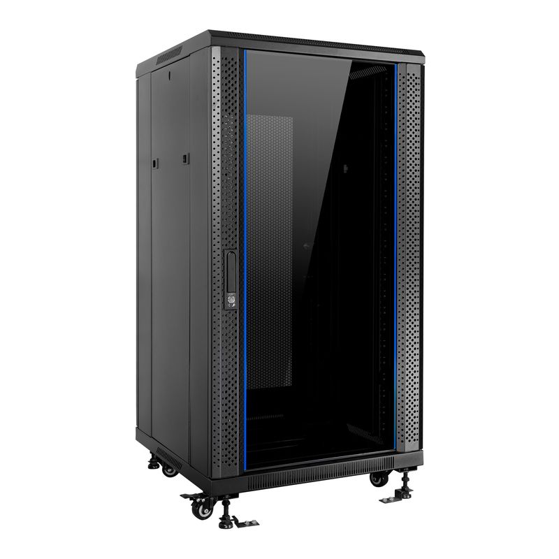 Aiten-Data-AI6822S-Armadio-da-Pavimento-22U---Larghezza-600---ProfonditA A -800---senza-Accessori---Ruote-con-Freno---Colo